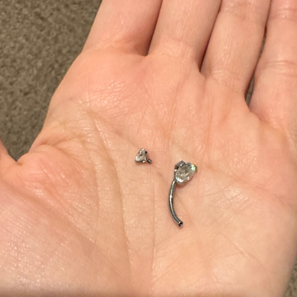 Silver Belly Button Ring - image 4